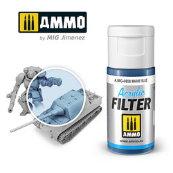 Acrylic Filter Marine Blue - 15ml - Ammo by Mig Jimenez - A.MIG-0808