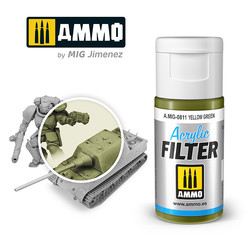 Acrylic Filter Yellow Green - 15ml - Ammo by Mig Jimenez - A.MIG-0811