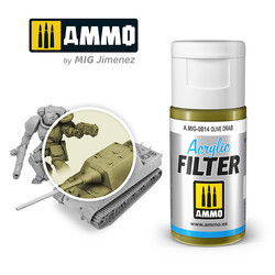 Acrylic Filter Olive Drab - 15ml - Ammo by Mig Jimenez - A.MIG-0814