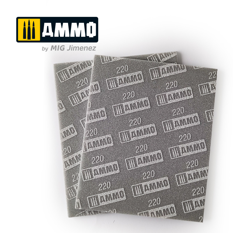 Ammo by Mig Jimenez Sanding Sponge Sheet (Grain 220) - Ammo by Mig Jimenez - A.MIG-8557