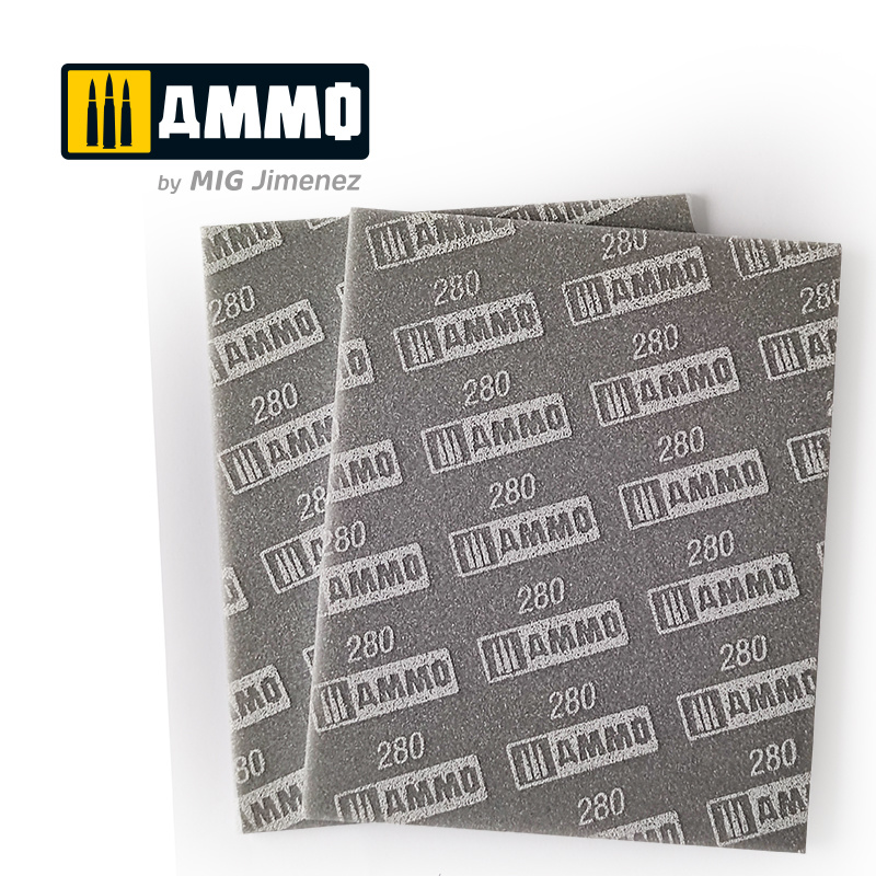 Ammo by Mig Jimenez Sanding Sponge Sheet (Grain 280) - Ammo by Mig Jimenez - A.MIG-8558