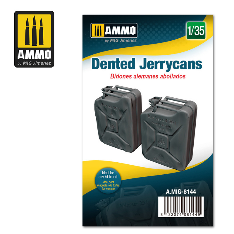 Ammo by Mig Jimenez Dented Jerrycans- Scale 1/35 - Ammo by Mig Jimenez - A.MIG-8144