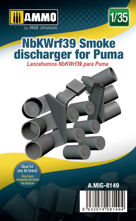 Ammo by Mig Jimenez Nbkwrf 39 Smoke Discharger For Puma - Scale 1/35 - Ammo by Mig Jimenez - A.MIG-8149