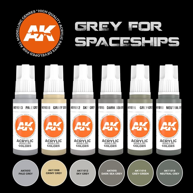 AK-Interactive Grey For Spaceships Set - AK-Interactive- AK-11614