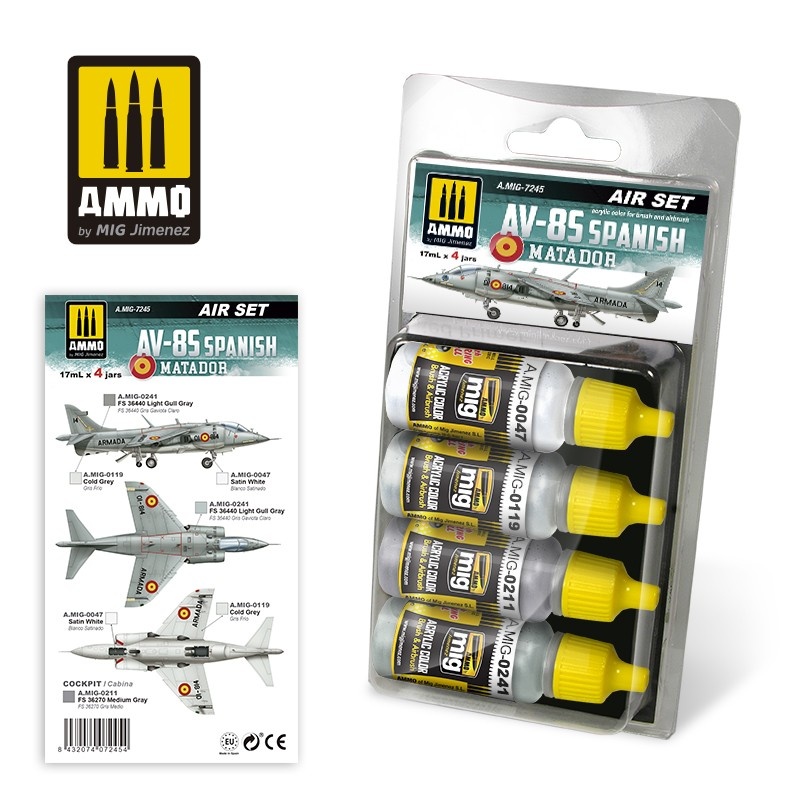 Ammo by Mig Jimenez Aircraft Paint Sets - AV-8S Spanish Matador - Ammo by Mig Jimenez - A.MIG-7245