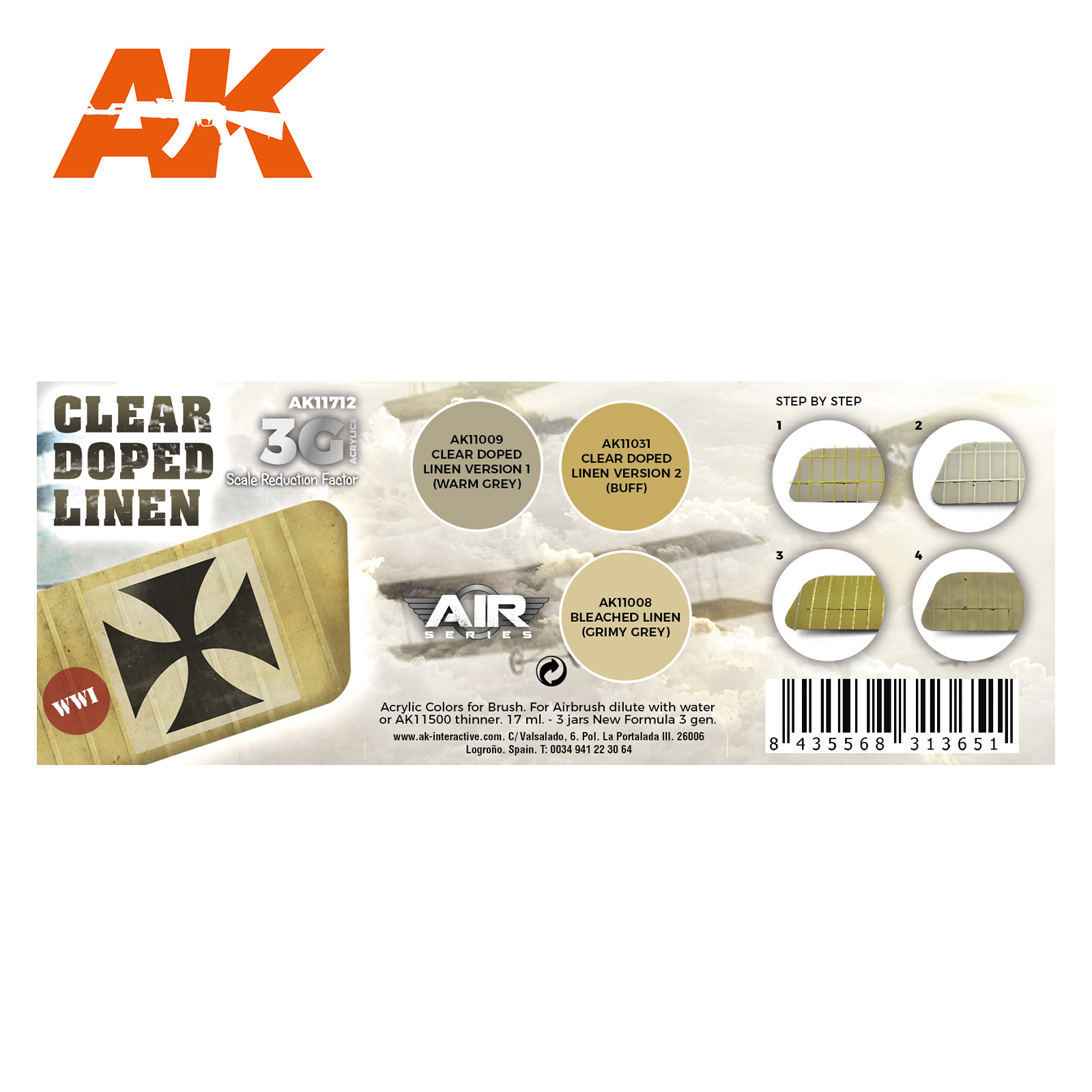 AK-Interactive Clear Doped Linen Set - AK-Interactive - AK-11712