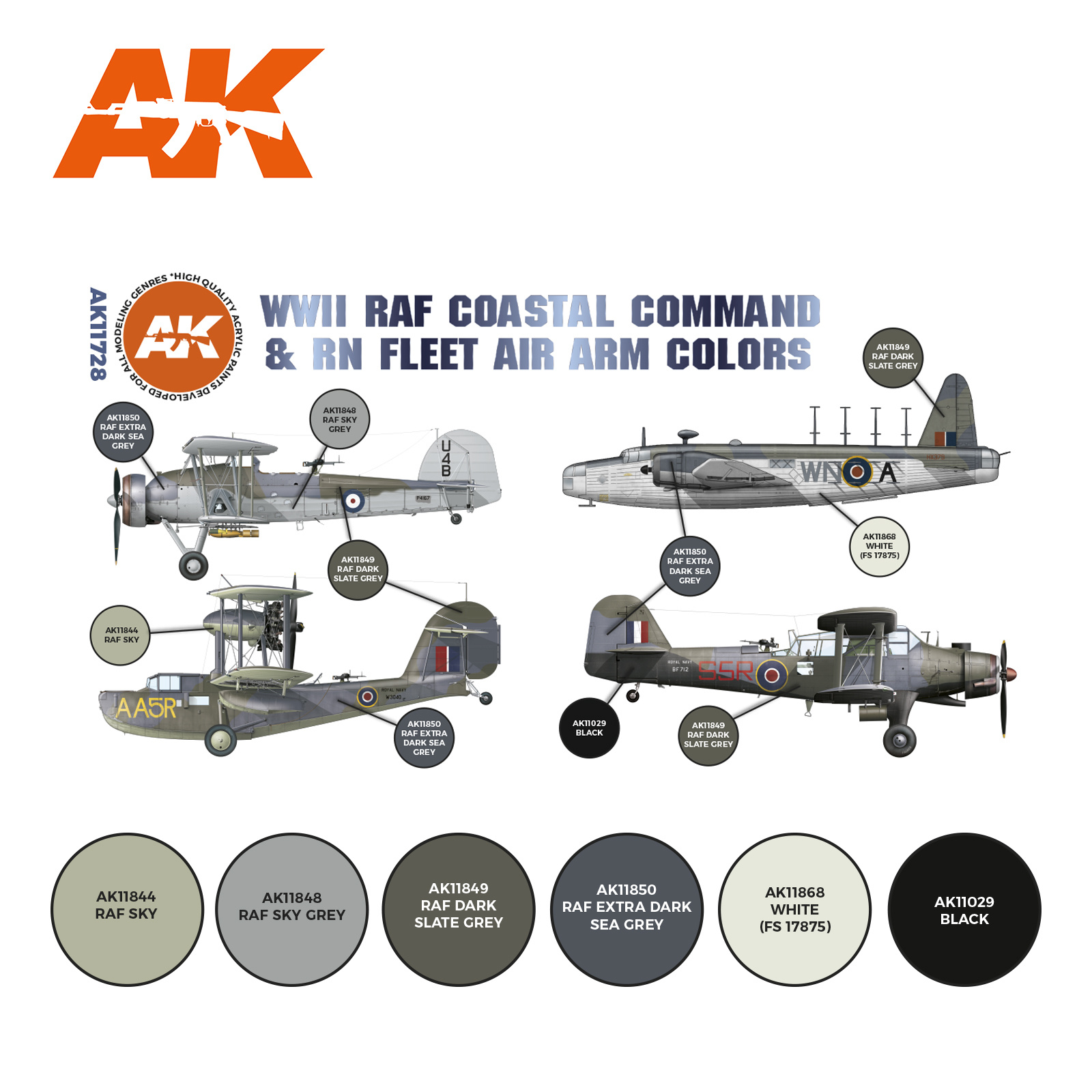 AK-Interactive WWII RAF Coastal Command & RN Fleet Air Arm Set - AK-Interactive - AK-11728