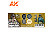 AK-Interactive WWII Luftwaffe Pilot Uniform Colors Set - AK-Interactive - AK-11690