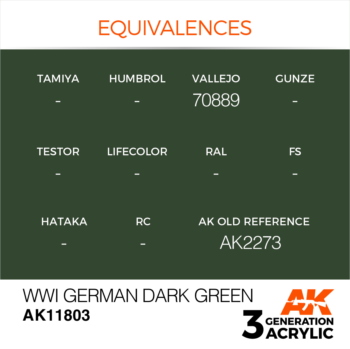 WWI German Dark Green - 17ml - AK-Interactive - AK-11803 - Modelbouwverf.nl