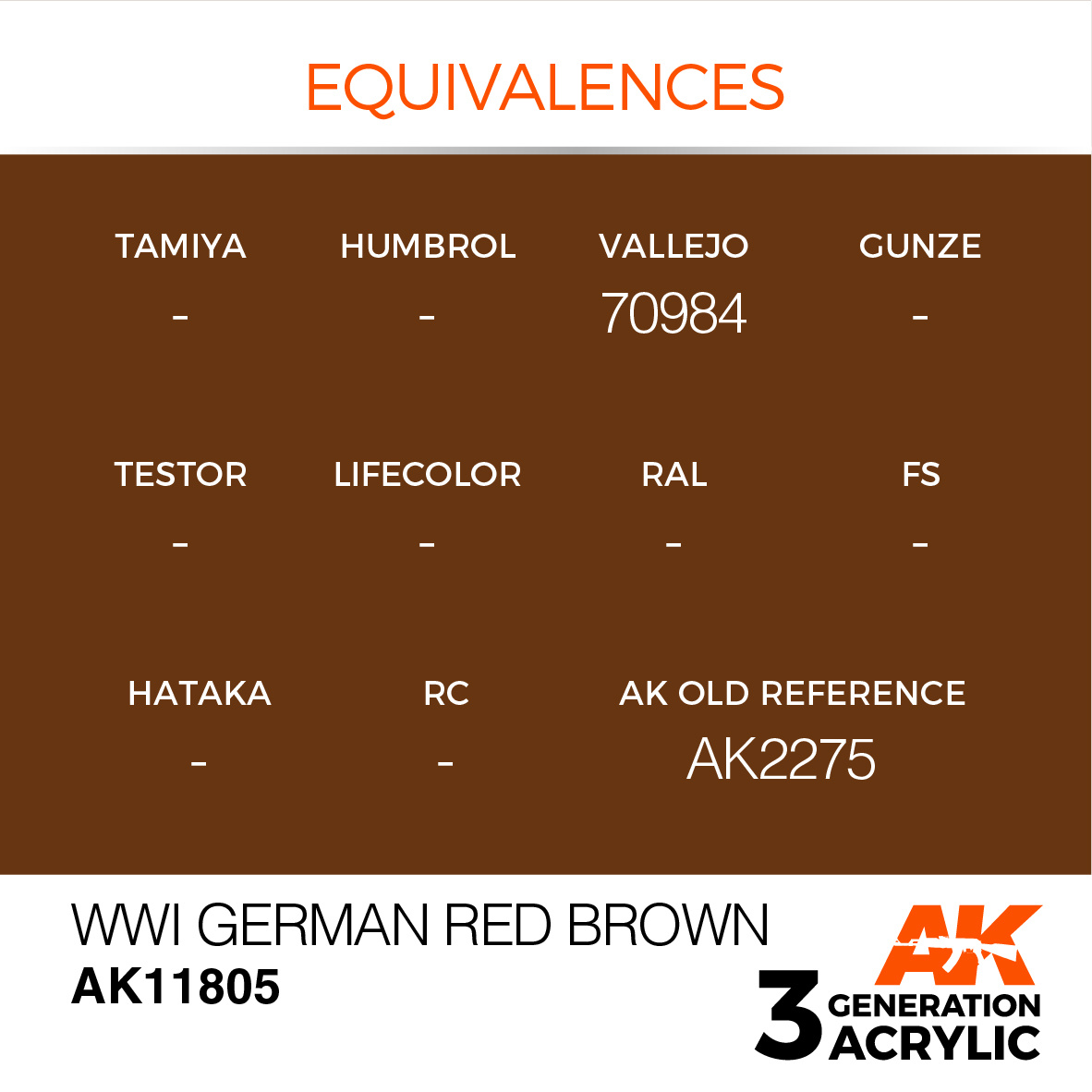 WWI German Red Brown - 17ml - AK-Interactive - AK-11805 - Modelbouwverf.nl