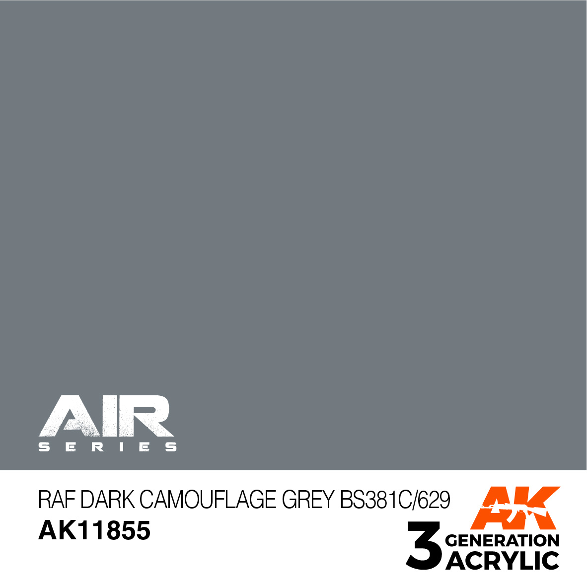 AK-Interactive RAF Dark Camouflage Grey BS381C/629 - 17ml - AK-Interactive - AK-11855