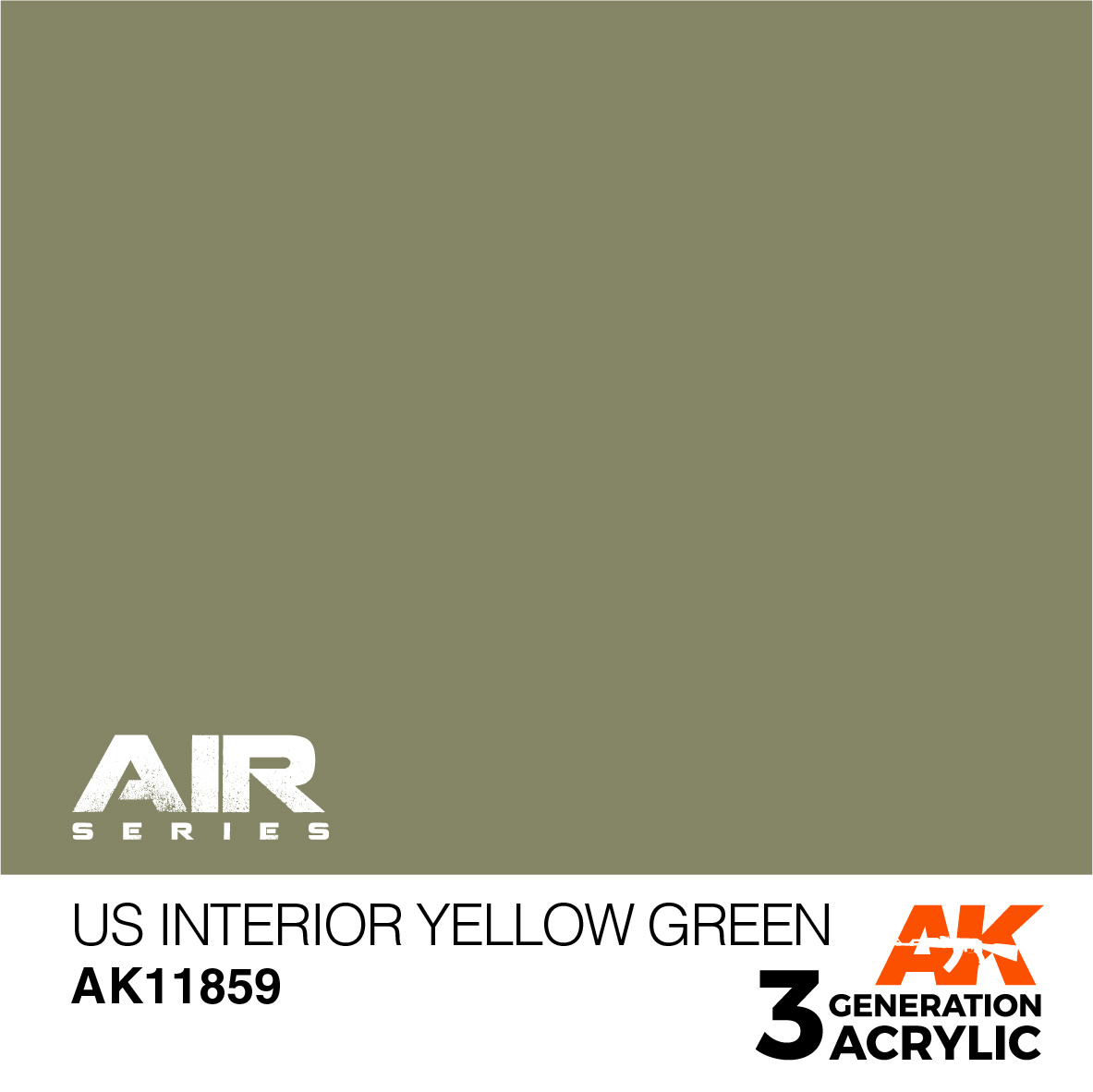 AK-Interactive US Interior Yellow Green - 17ml - AK-Interactive - AK-11859