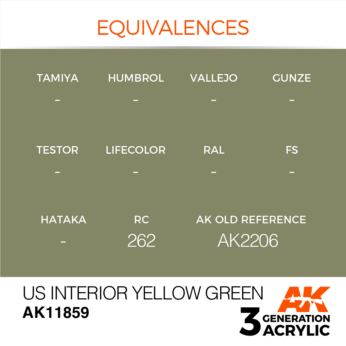 AK-Interactive US Interior Yellow Green - 17ml - AK-Interactive - AK-11859