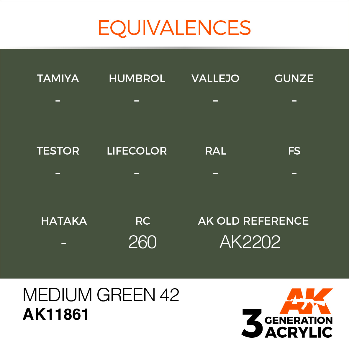 AK-Interactive Medium Green 42 - 17ml - AK-Interactive - AK-11861