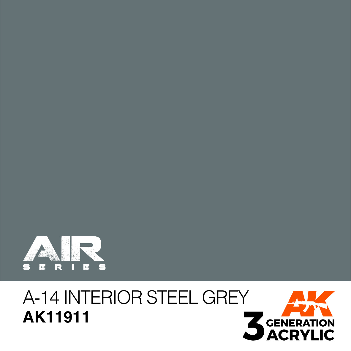 AK-Interactive A-14 Interior Steel Grey - 17ml - AK-Interactive - AK-11911