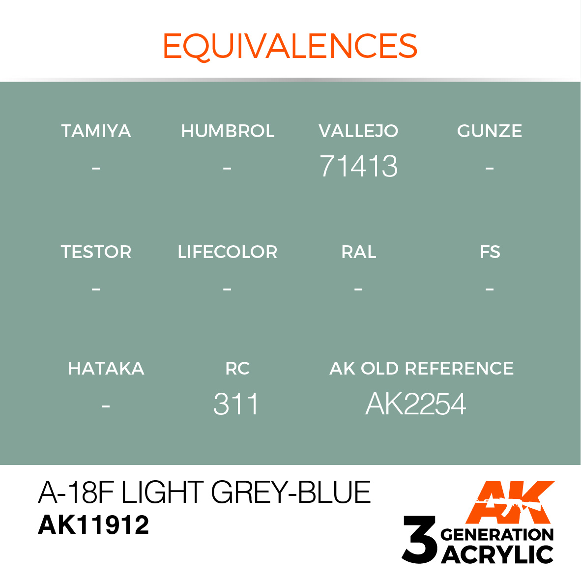 AK-Interactive A-18f Light Grey-Blue - 17ml - AK-Interactive - AK-11912