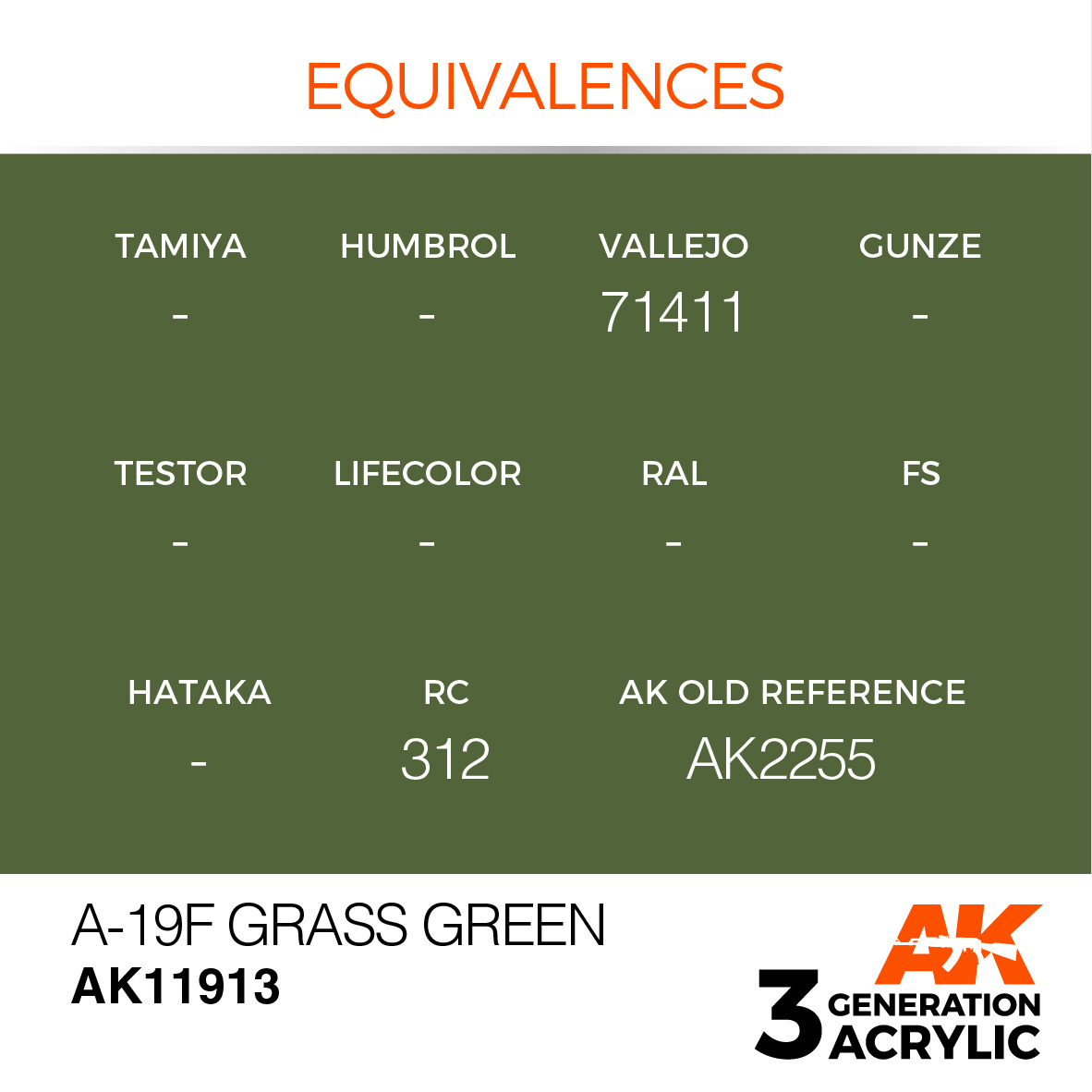 AK-Interactive A-19f Grass Green - 17ml - AK-Interactive - AK-11913