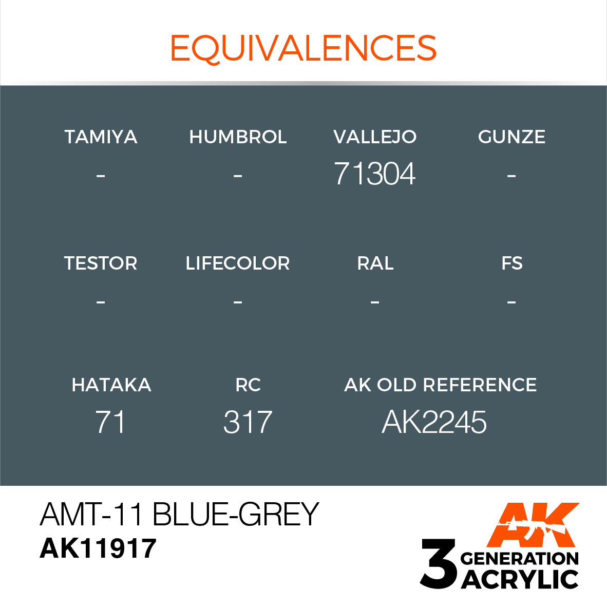 AK-Interactive AMT-11 Blue-Grey - 17ml - AK-Interactive - AK-11917