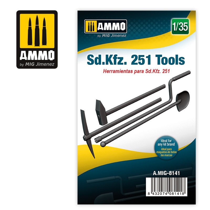 Ammo by Mig Jimenez Sd.Kfz. 251 Tools - Scale 1/35 - Ammo by Mig Jimenez - A.MIG-8141