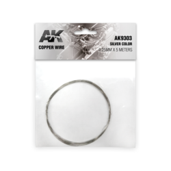 Copper Wire 0.25Mm X 5 Meters Silver Color - AK-Interactive - AK-9303