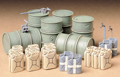 Tamiya German Barrel & Jerry Can Set - Scale 1/35 - Tamiya - TAM35186