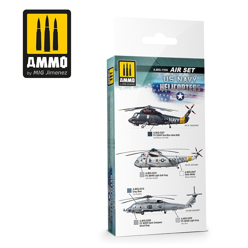 Ammo by Mig Jimenez Aircraft Paint Sets - US NAVY Helicopters - Ammo by Mig Jimenez - A.MIG-7250