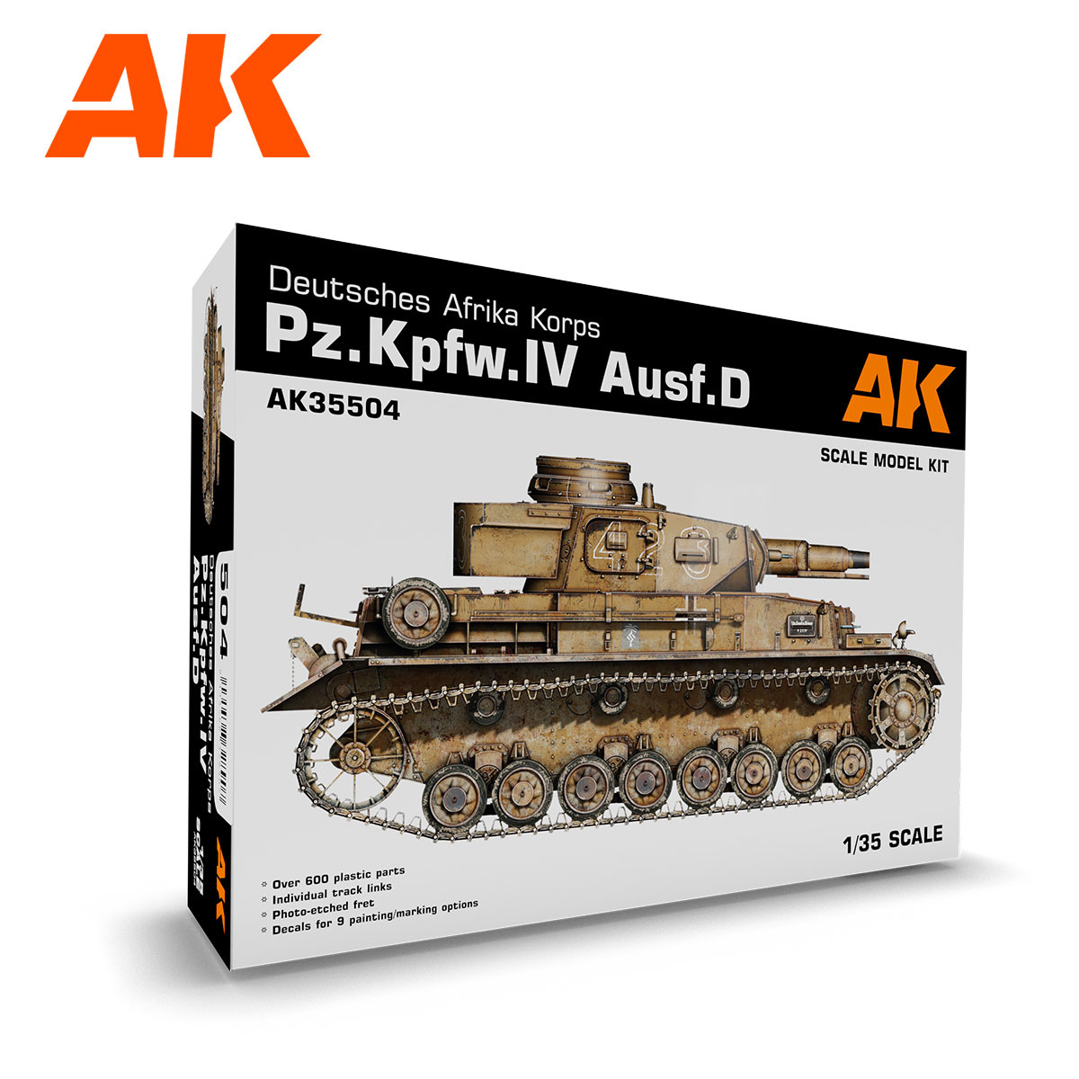 AK-Interactive Pz.Kpfw.Iv Ausf.D Deutsche Afrika Korps - Scale 1/35 - AK-Interactive - AK-35504