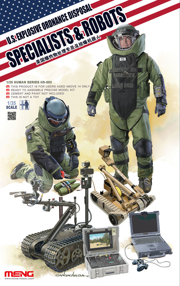 Meng Models U.S. Explosive Ordnance Disposal Specialists & Robots - Scale 1/35 - Meng Models - MM HS-003