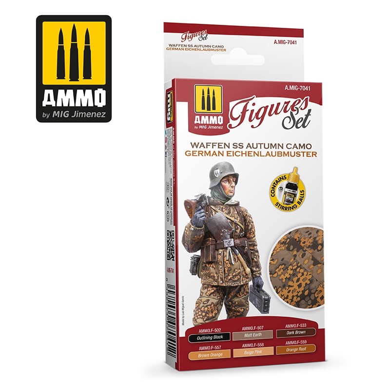 Ammo by Mig Jimenez Waffen SS Autumn Camo. German Eichenlaubmuster Figures Set - Ammo by Mig Jimenez - A.MIG-7041