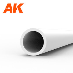5 Hollow tubes 3.00dx350mm (W.T. 0,7mm) - Styrene Strip - AK-Interactive - AK-6543