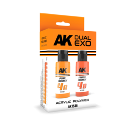 Pure Orange & Faded Orange Dual Exo Set - 2 x 60ml - AK-Interactive - AK-1546