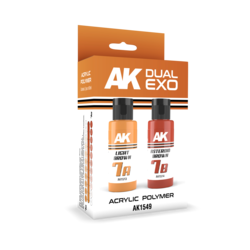 Light Brown & Asteroid Brown Dual Exo Set - 2 x 60ml - AK-Interactive - AK-1549