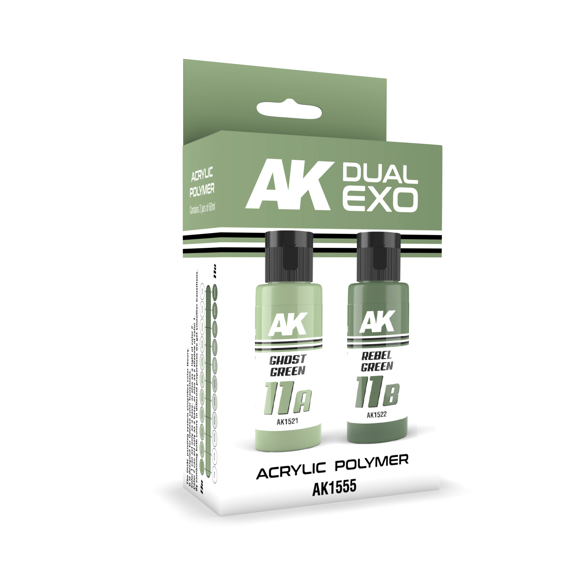 AK-Interactive Ghost Green & Rebel Green Dual Exo Set - 2 x 60ml - AK-Interactive - AK-1555