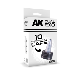 Set Black Caps (24Mm Diameter) - 2 x 60ml - AK-Interactive - AK-1567