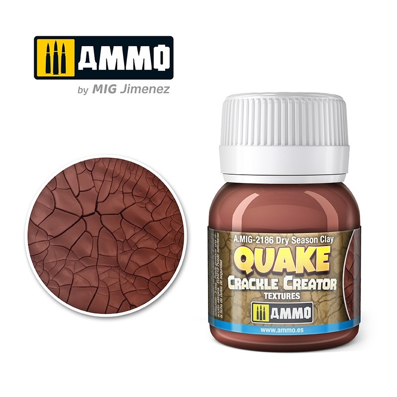 Ammo by Mig Jimenez Quake Crackle Creator Textures Dry Season Clay - 40ml - Ammo By Mig Jimenez - A.Mig-2186