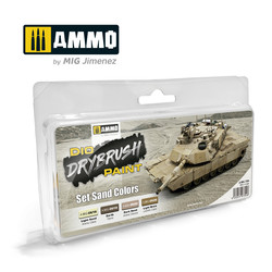 Drybrush Set Sand Colors - Ammo by Mig Jimenez - A.MIG-7304