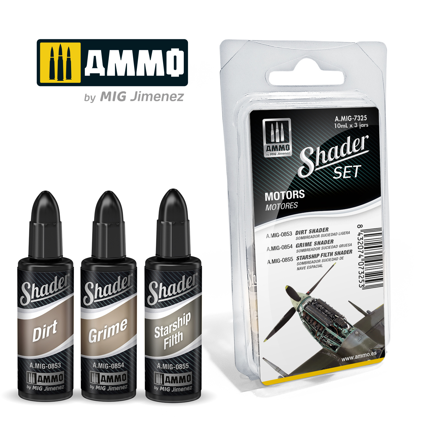 Ammo by Mig Jimenez Shader Set Motors - Ammo by Mig Jimenez - A.MIG-7325