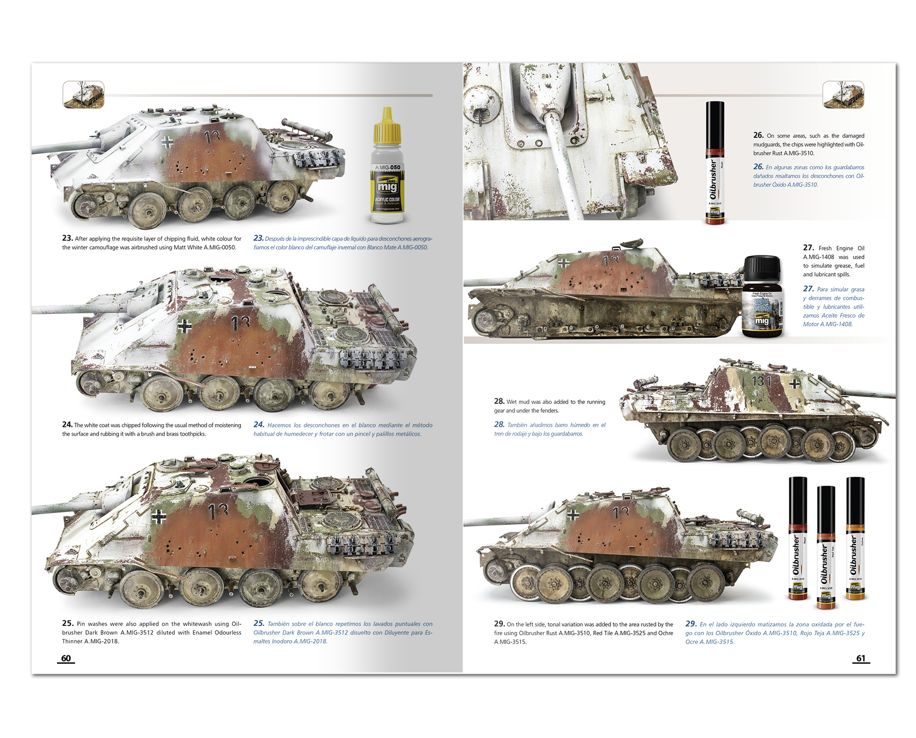 How To Paint Winter WWII German Tanks English, Spanish - Ammo by Mig Jimenez - A.MIG-6039 - Modelbouwverf.nl