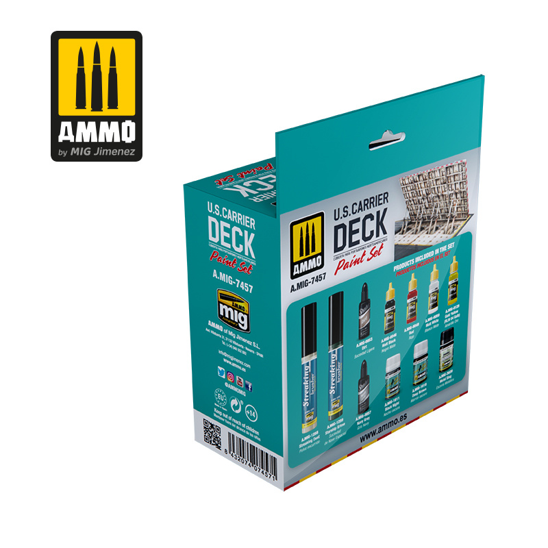 Ammo by Mig Jimenez U.S. Carrier Deck Paint Set - Ammo by Mig Jimenez - A.MIG-7457