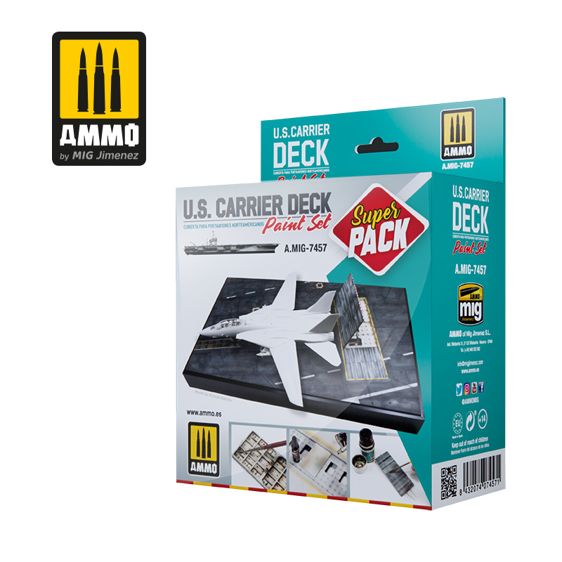 Ammo by Mig Jimenez U.S. Carrier Deck Paint Set - Ammo by Mig Jimenez - A.MIG-7457