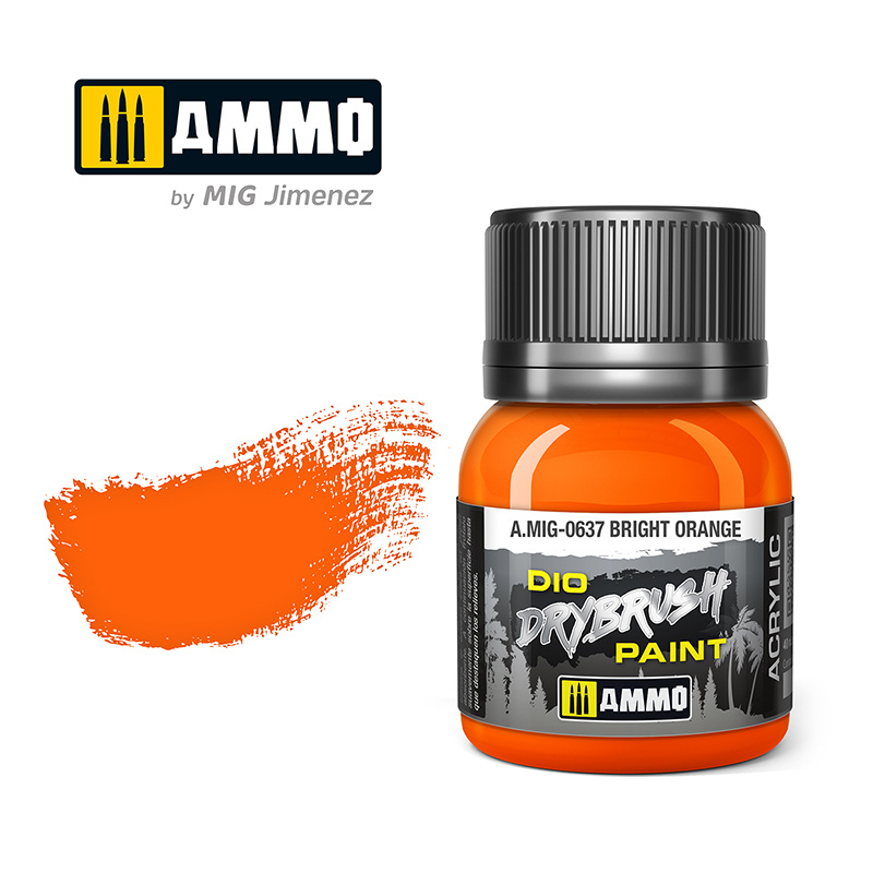 Ammo by Mig Jimenez Drybrush Bright Orange  - 40ml - Ammo by Mig Jimenez - A.MIG-0637