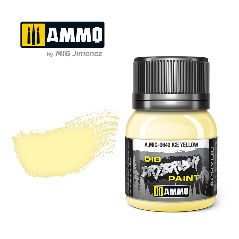 Ammo by Mig Jimenez Drybrush Ice Yellow - 40ml - Ammo by Mig Jimenez - A.MIG-0640