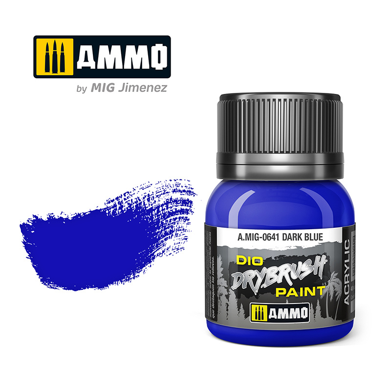 Ammo by Mig Jimenez Drybrush Dark Blue - 40ml - Ammo by Mig Jimenez - A.MIG-0641