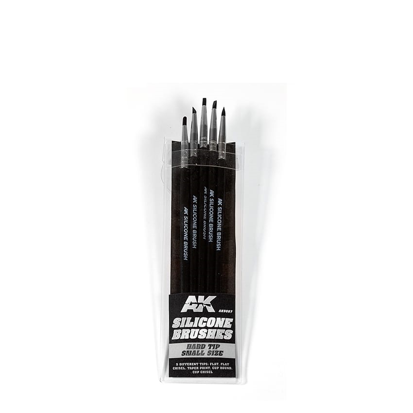 AK-Interactive Set Of 5 Silicone Brushes Hard Tip Small - AK-Interactive - AK-9087