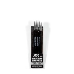 Set Of 5 Silicone Brushes Medium Hard Tip Small - AK-Interactive - AK-9085