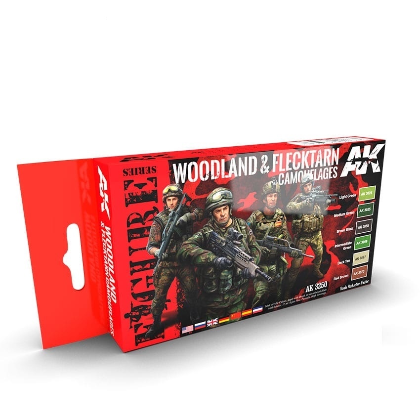 AK-Interactive Woodland And Flecktarn Modern Camouflages - AK-3250