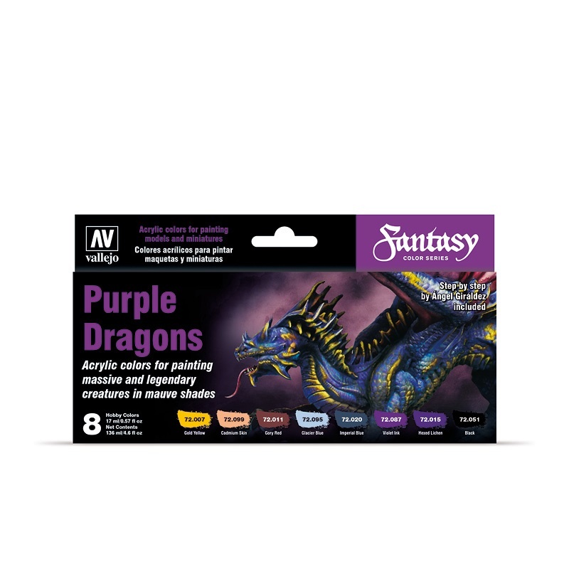 Vallejo Purple Dragons Set by Angel Giraldez - Vallejo - VAL-72305