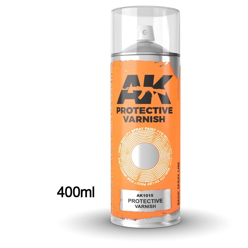 AK-Interactive Protective Varnish - Spray 400ml (Includes 2 nozzles) - AK-1015