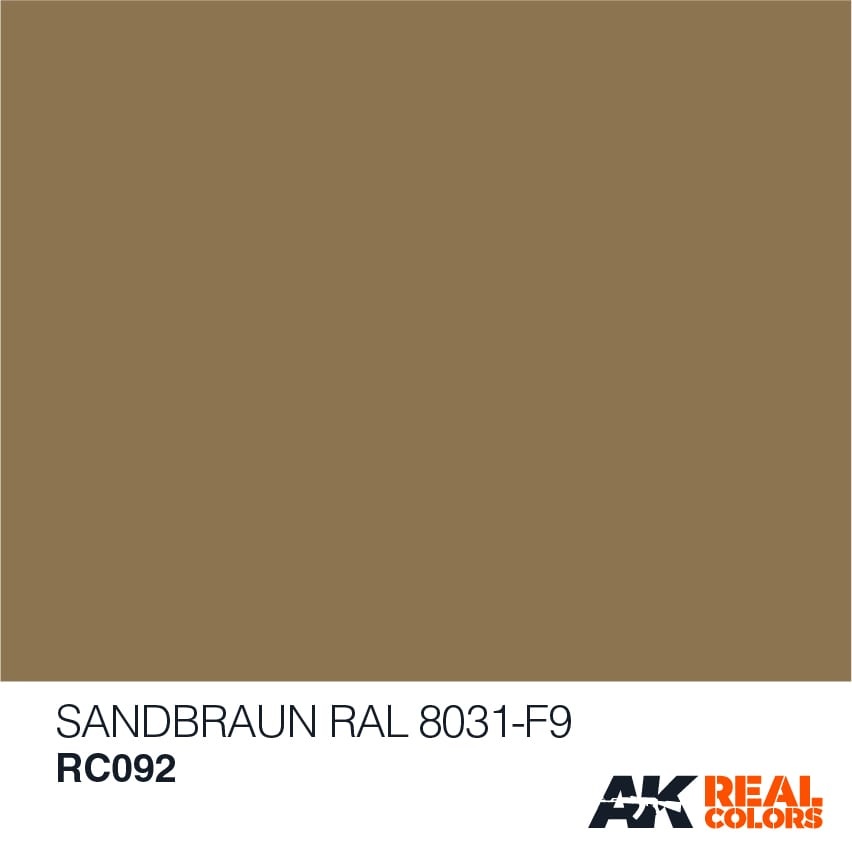 AK-Interactive Real Colors - Sandbraun RAL 8031-F9 - 10ml - RC092