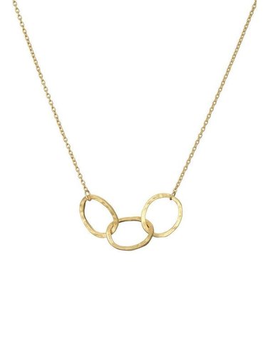 MARY K Brushed Gold Oval Link Necklace